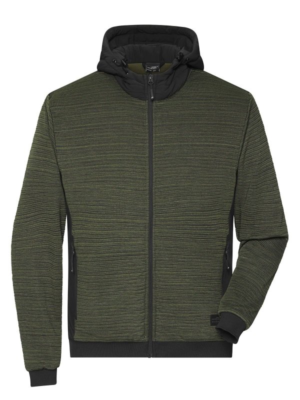 olive-melange/black