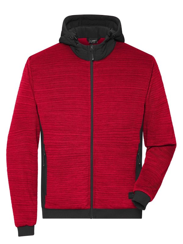 red-melange/black