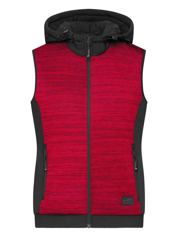 red-melange/black