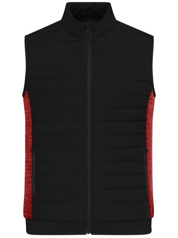 black/red-melange