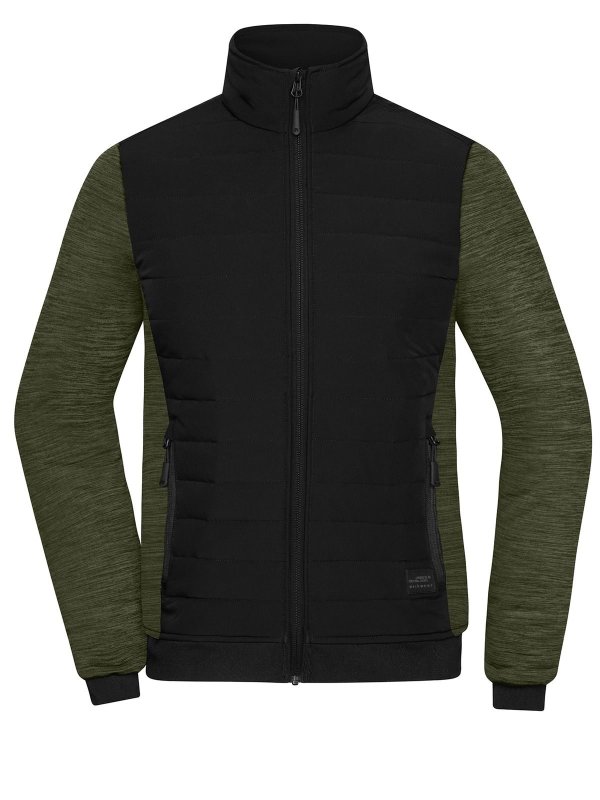 black/olive-melange