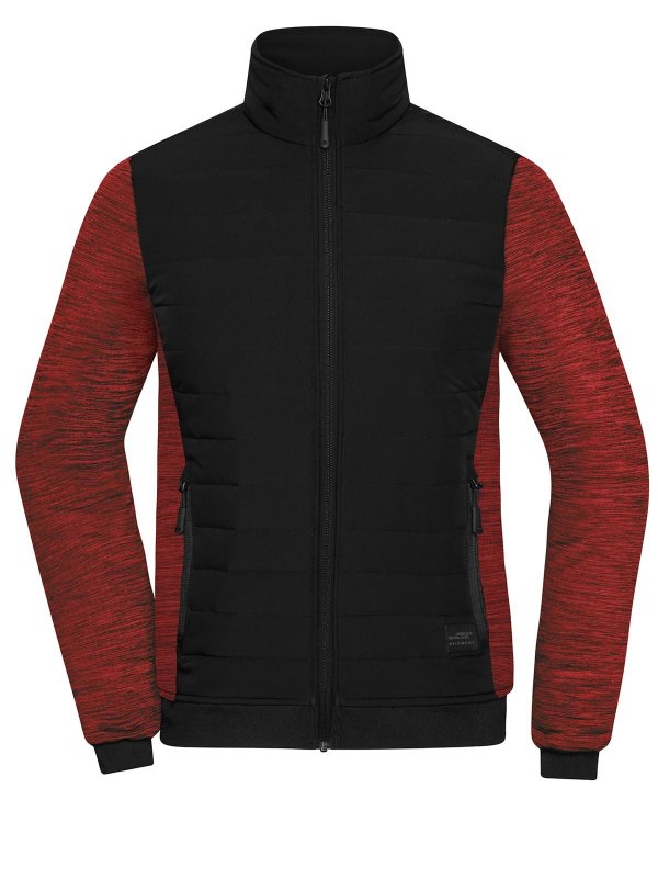 black/red-melange