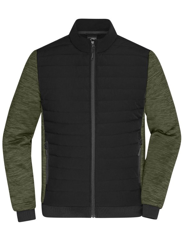 black/olive-melange