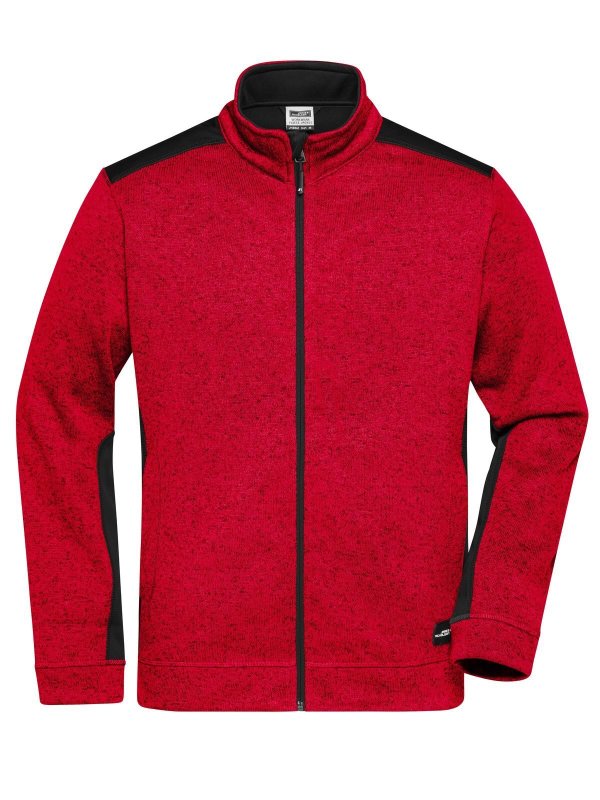 red-melange/black