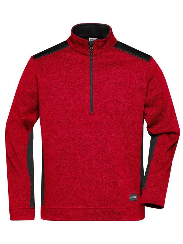 red-melange/black