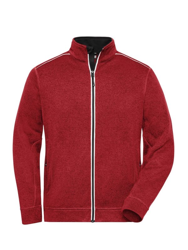 red-melange/black