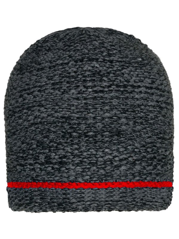 black-melange/red